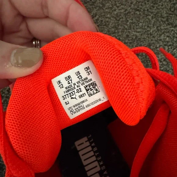 Puma Mens Bright Red Sneakers - Picture 5 of 9